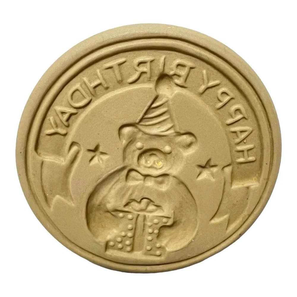 Brown Bag Cookie Art Happy Birthday Bear Cookie Stamp 1995 please read